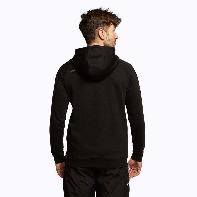 Férfi 4F snowboard pulóver fekete H4Z22-BLM021 3