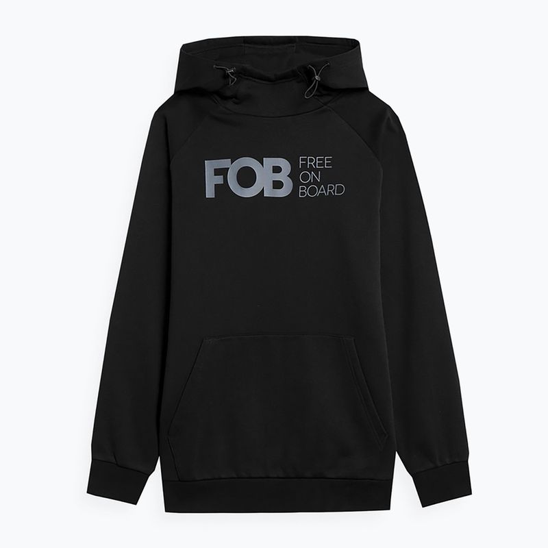 Férfi 4F snowboard pulóver fekete H4Z22-BLM021 7