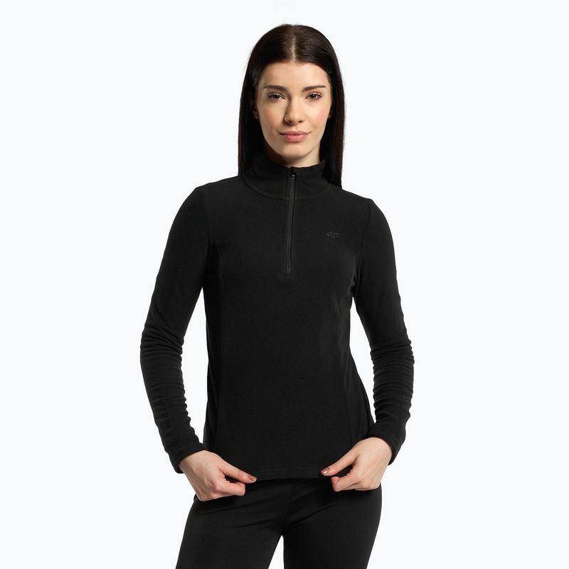 Női sí pulóver 4F BIDP010 fleece fekete H4Z22-BIDP010