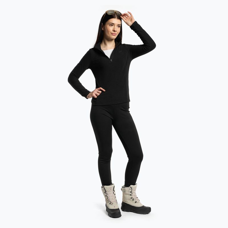 Női sí pulóver 4F BIDP010 fleece fekete H4Z22-BIDP010 2