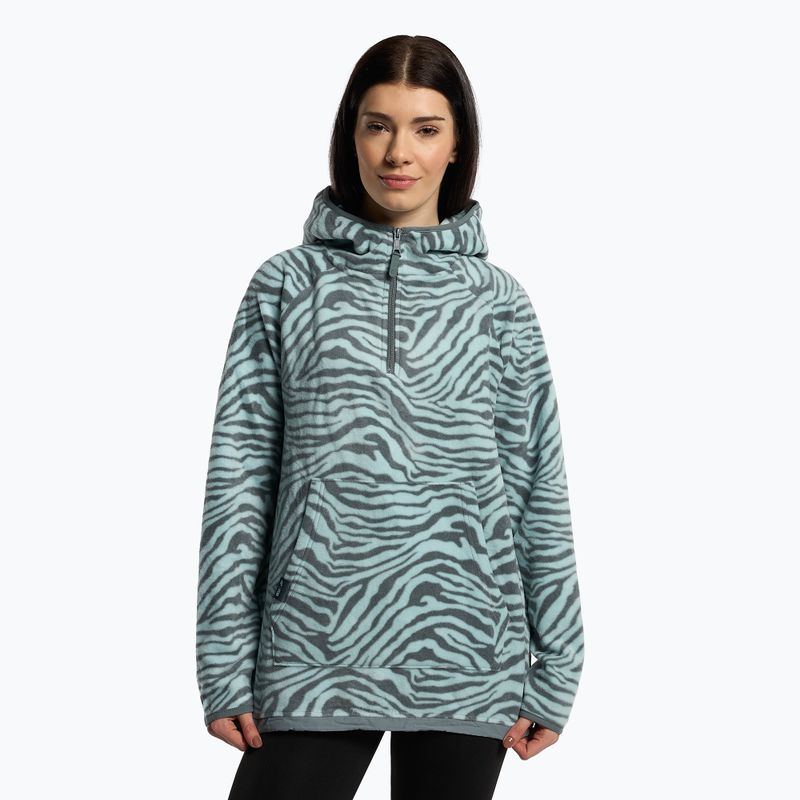 Női 4F snowboard pulóver világoskék H4Z22-PLD010