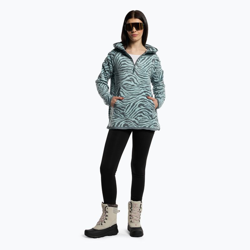 Női 4F snowboard pulóver világoskék H4Z22-PLD010 2