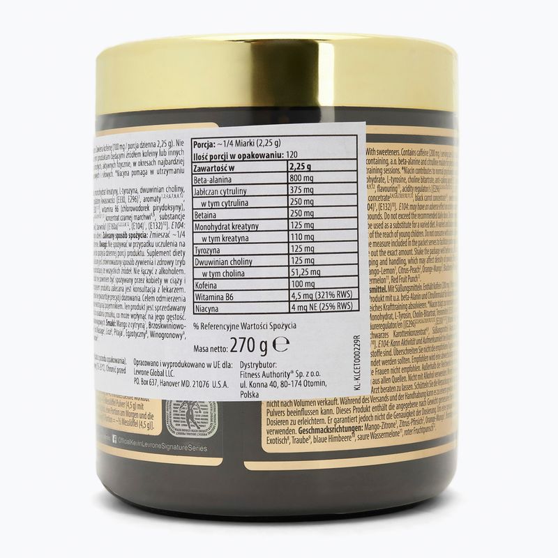 Fitness Authority Levrone Scatterbrain edzés előtti edzés 270 g mangó/citrom 2