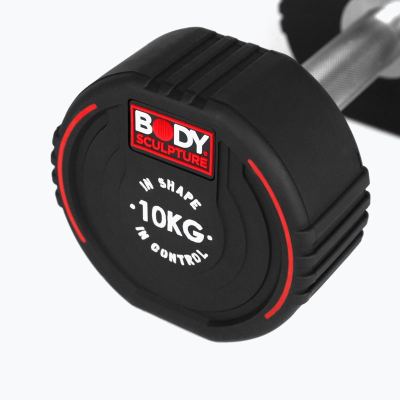 Gumizott kézi súlyzó Body Sculpture TPU BW 133 10 kg black 5