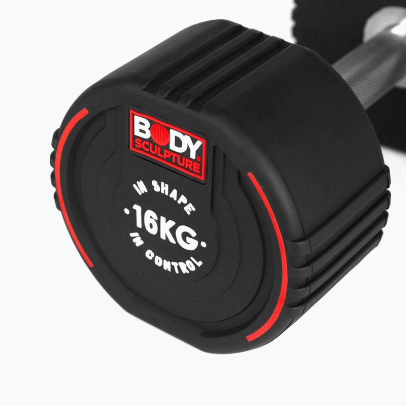 Gumizott kézi súlyzó Body Sculpture TPU BW 133 16 kg black 5