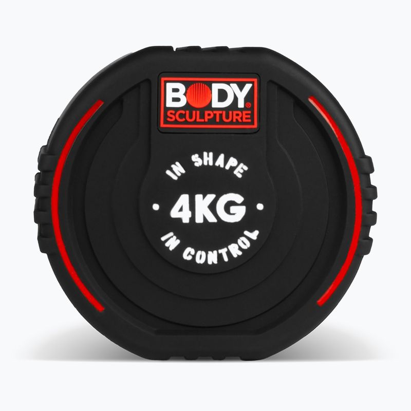 Gumizott kézi súlyzó Body Sculpture TPU BW 133 4 kg black 4