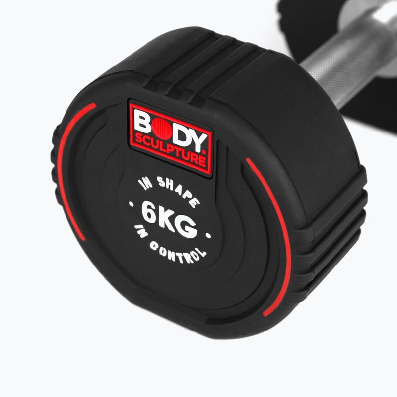 Gumizott kézi súlyzó Body Sculpture TPU BW 133 6 kg black 5