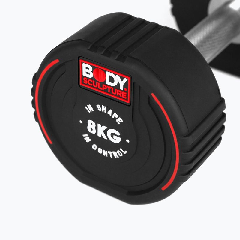Gumizott kézi súlyzó Body Sculpture TPU BW 133 8 kg black 5