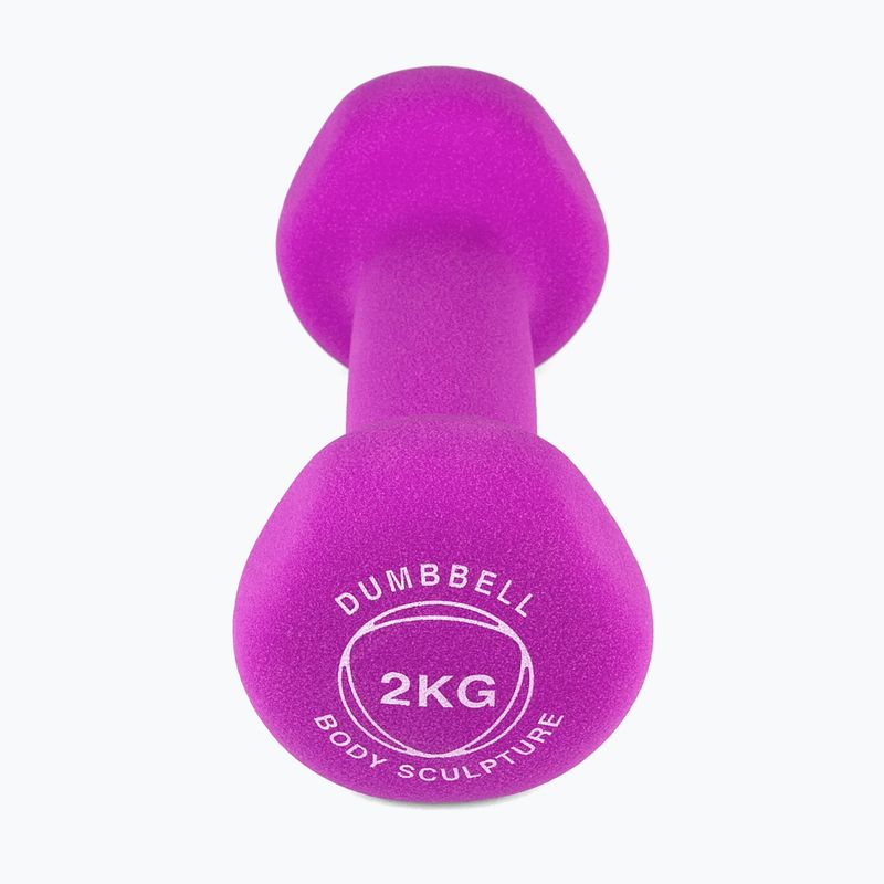 Gumizott kézi súlyzó Body Sculpture BW 513 z PVC 2 kg purple 3