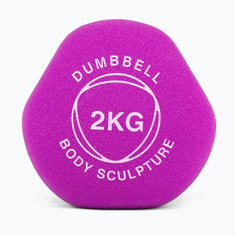 Gumizott kézi súlyzó Body Sculpture BW 513 z PVC 2 kg purple 4
