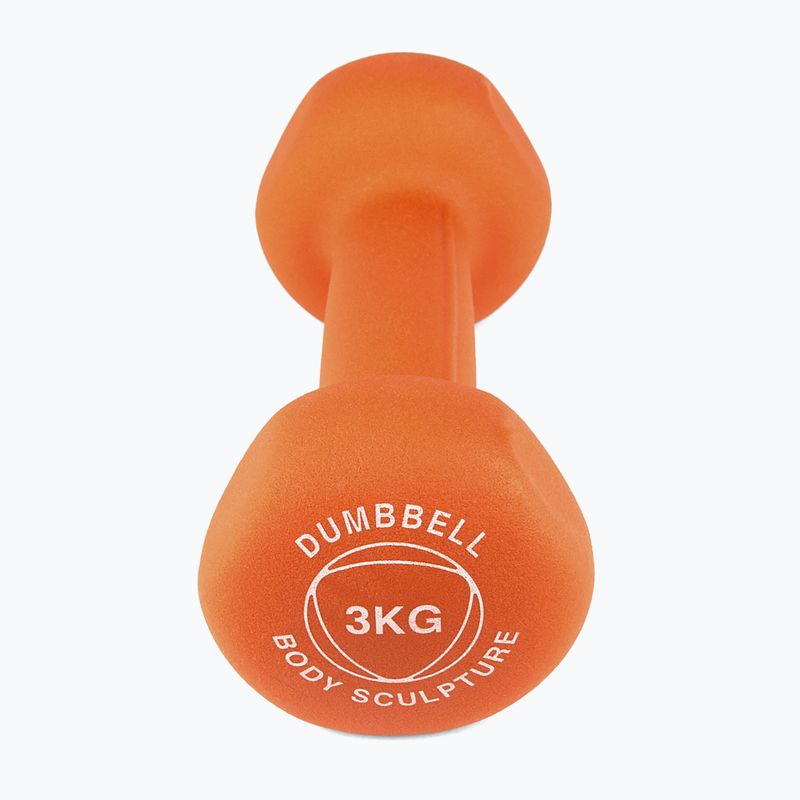 Gumizott kézi súlyzó Body Sculpture BW 513 z PVC 3 kg orange 3