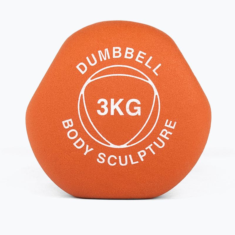 Gumizott kézi súlyzó Body Sculpture BW 513 z PVC 3 kg orange 4