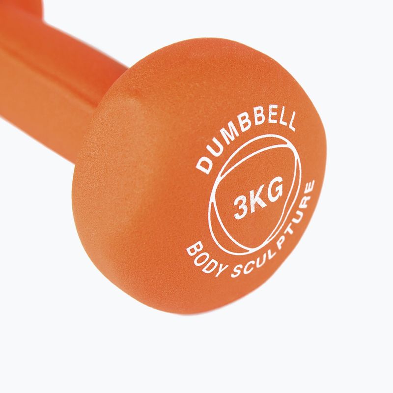 Gumizott kézi súlyzó Body Sculpture BW 513 z PVC 3 kg orange 5