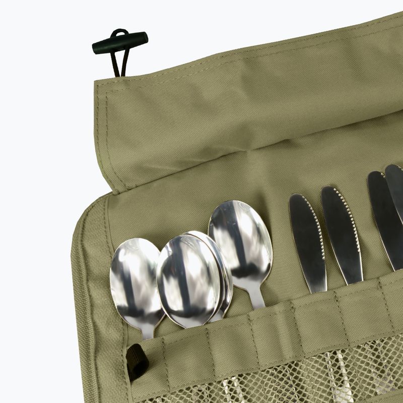 Evőeszköz készlet OFFLANDER Camping Cutlery Set with Case green 5
