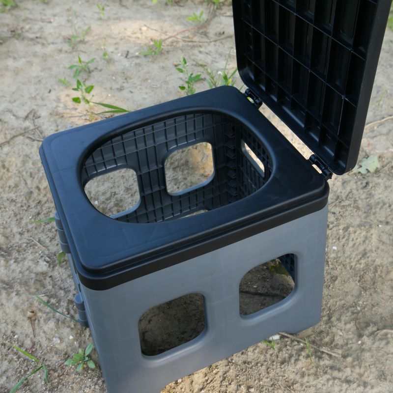 Kempingmosdó OFFLANDER Portable Folding Camping Toilet black 3