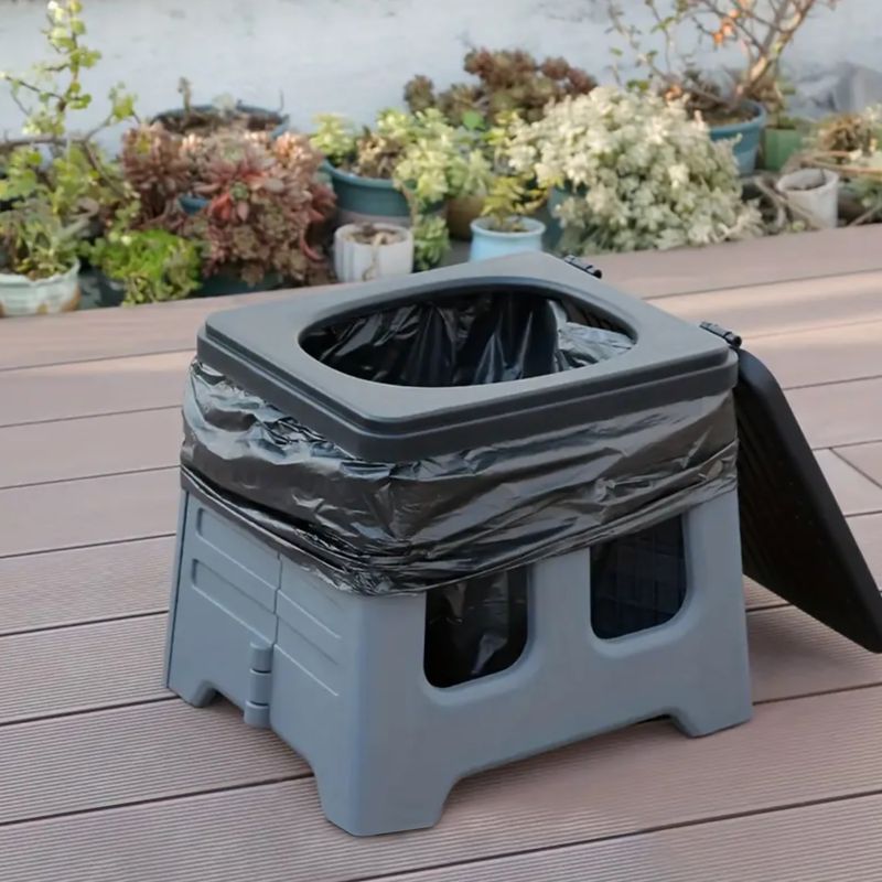 Kempingmosdó OFFLANDER Portable Folding Camping Toilet black 5