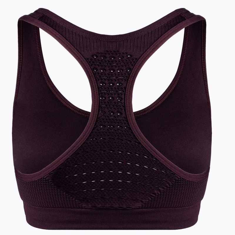 Női varrás nélküli edzőmelltartó Carpatree Phase Seamless bordó CP-PSB-BU 2