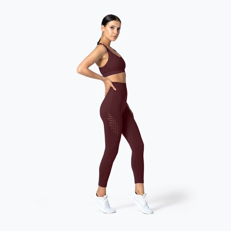 Női varrás nélküli leggings Carpatree Phase Seamless bordó CP-PSL-BU 3