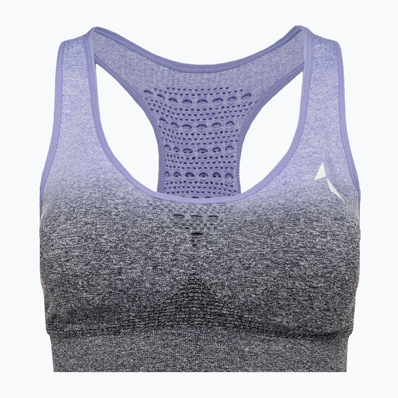 Carpatree Phase Seamless lila-szürke fitness melltartó CP-PSB-PG 7