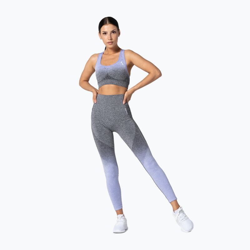 Carpatree Phase Seamless lila-szürke fitness melltartó CP-PSB-PG 2