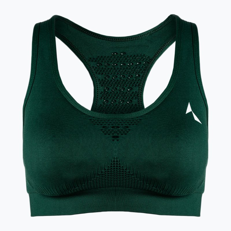 Női edzős, varrás nélküli melltartó Carpatree Phase Seamless zöld CP-PSB-BG