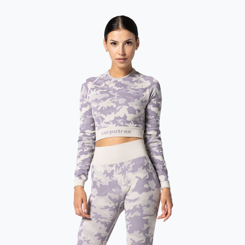 Női edzős top Carpatree Camo Seamless lila