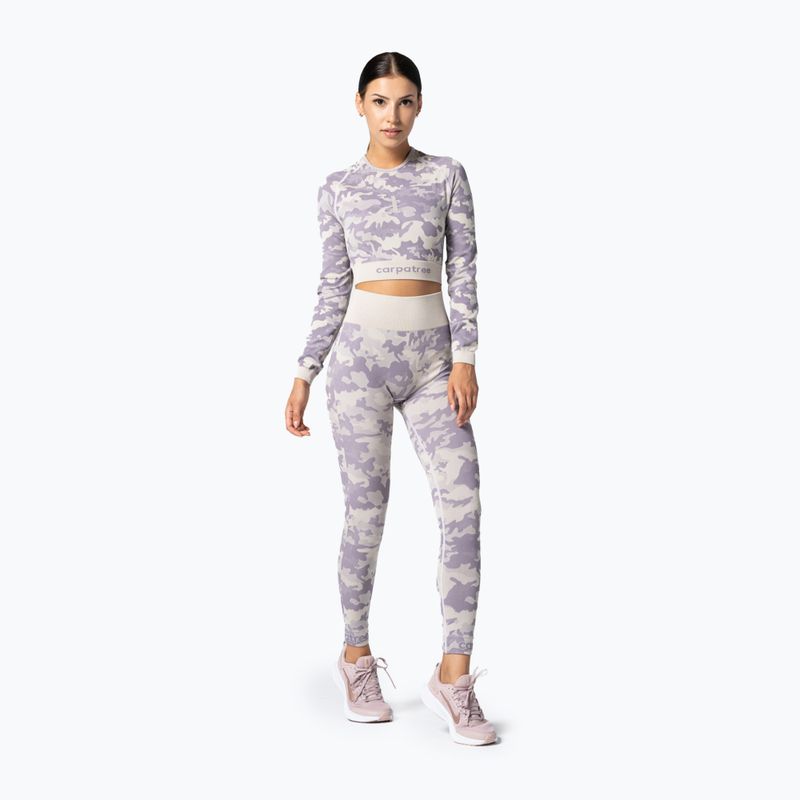 Női edzős top Carpatree Camo Seamless lila 3