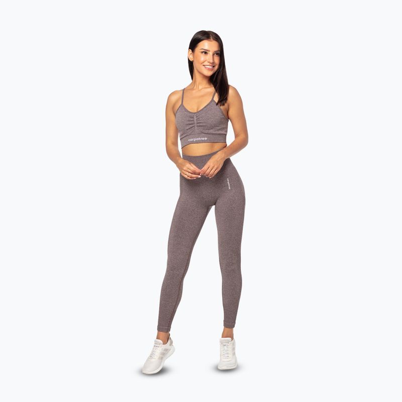 Női edző leggings Carpatree Allure Seamless barna melange (borsos kukorica) 2