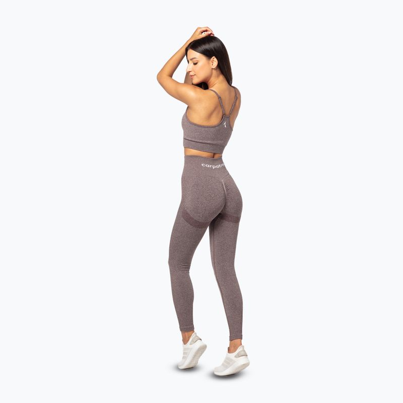 Női edző leggings Carpatree Allure Seamless barna melange (borsos kukorica) 3