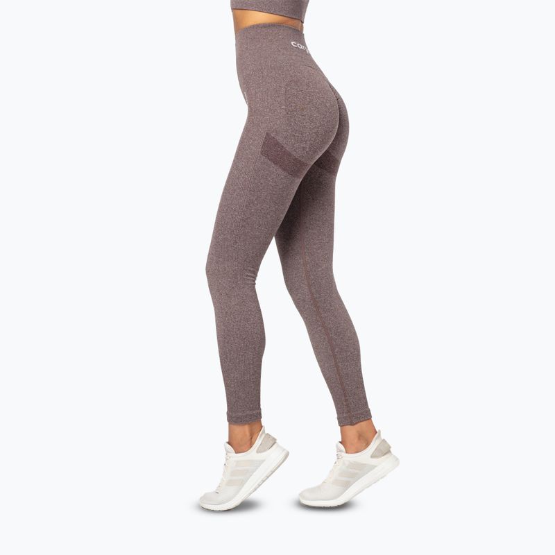 Női edző leggings Carpatree Allure Seamless barna melange (borsos kukorica) 4