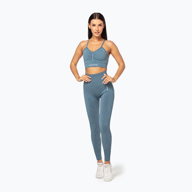 Fitness sportmelltartó Carpatree Allure Seamless mallard blue 2