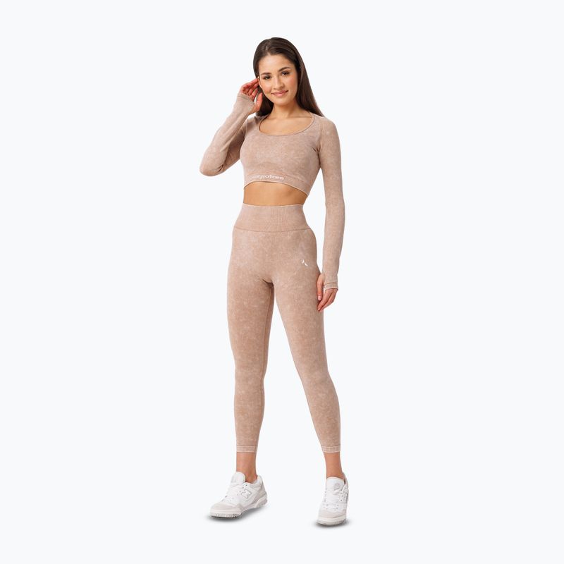 Női edző leggings Carpatree Yasmine Seamless bézs kő mosás 2