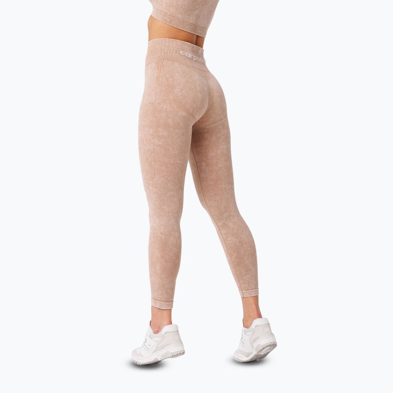 Női edző leggings Carpatree Yasmine Seamless bézs kő mosás 3