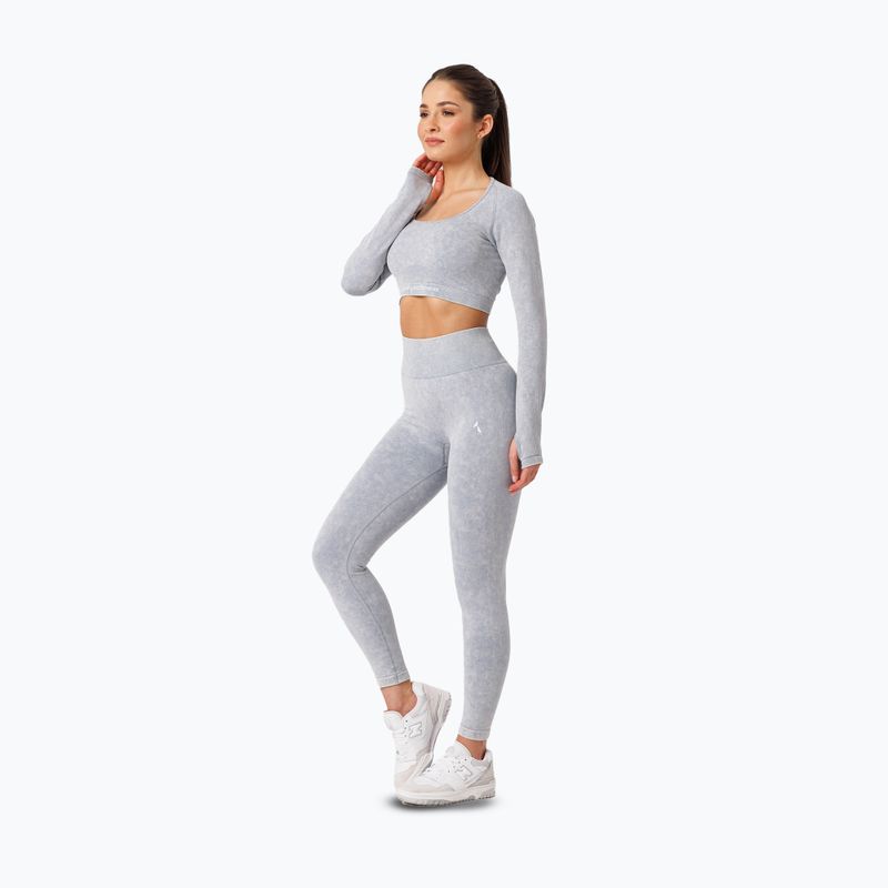 Női edző leggings Carpatree Yasmine Seamless kék kő mosás 2