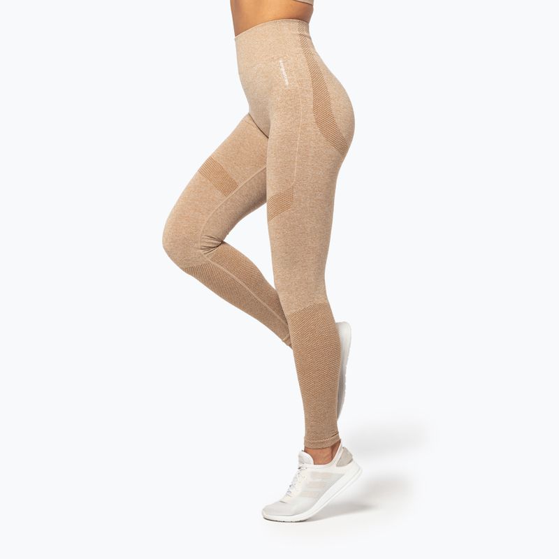 Női edző leggings Carpatree Vibe Seamless bézs melange bézs színű 3