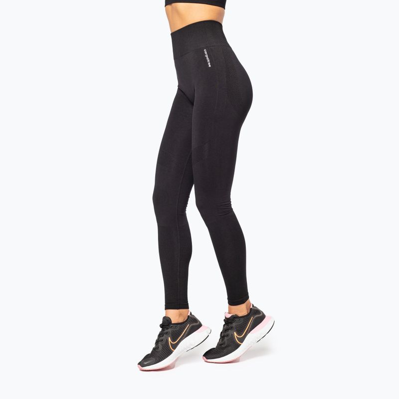 Női edző leggings Carpatree Vibe Seamless fekete 3