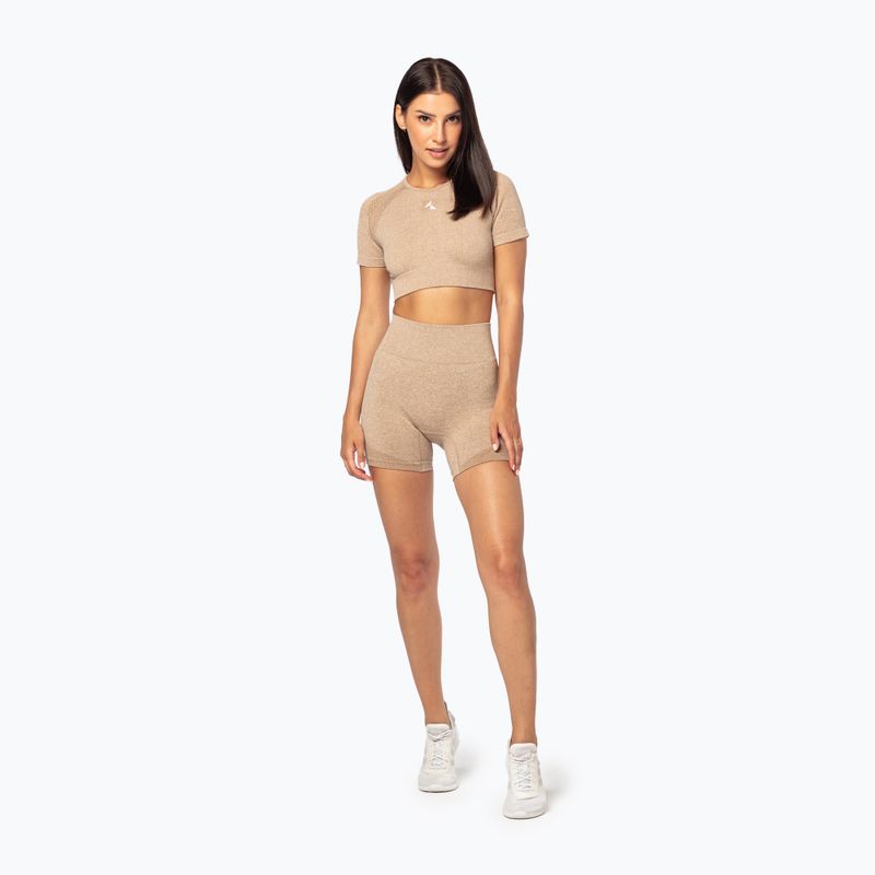 Női edzős top Carpatree Vibe Seamless bézs melange 2