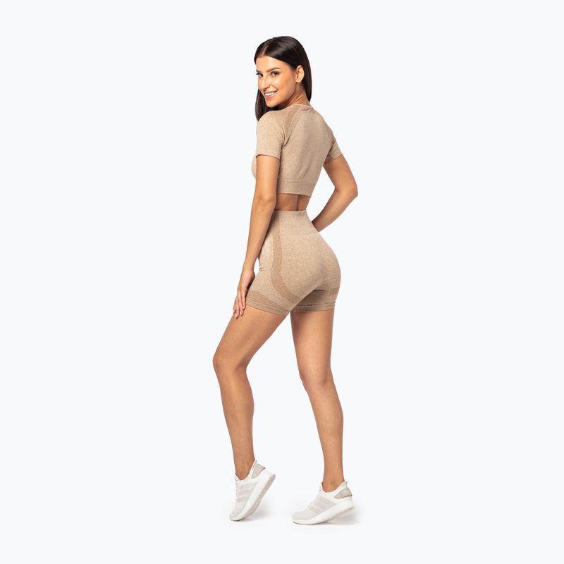 Női edzős top Carpatree Vibe Seamless bézs melange 3