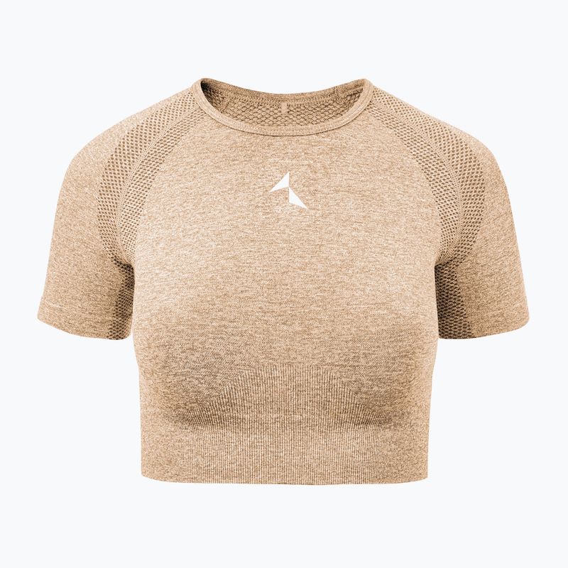 Női edzős top Carpatree Vibe Seamless bézs melange 5