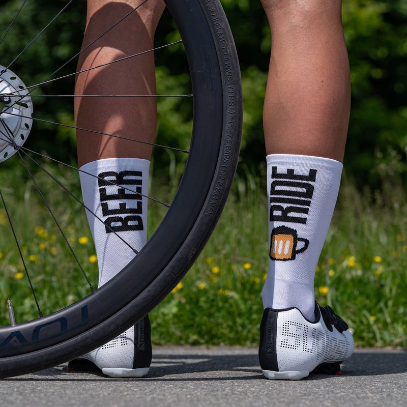 LUXA Beer Ride kerékpáros zokni fehér LAM21SBRWS1 7