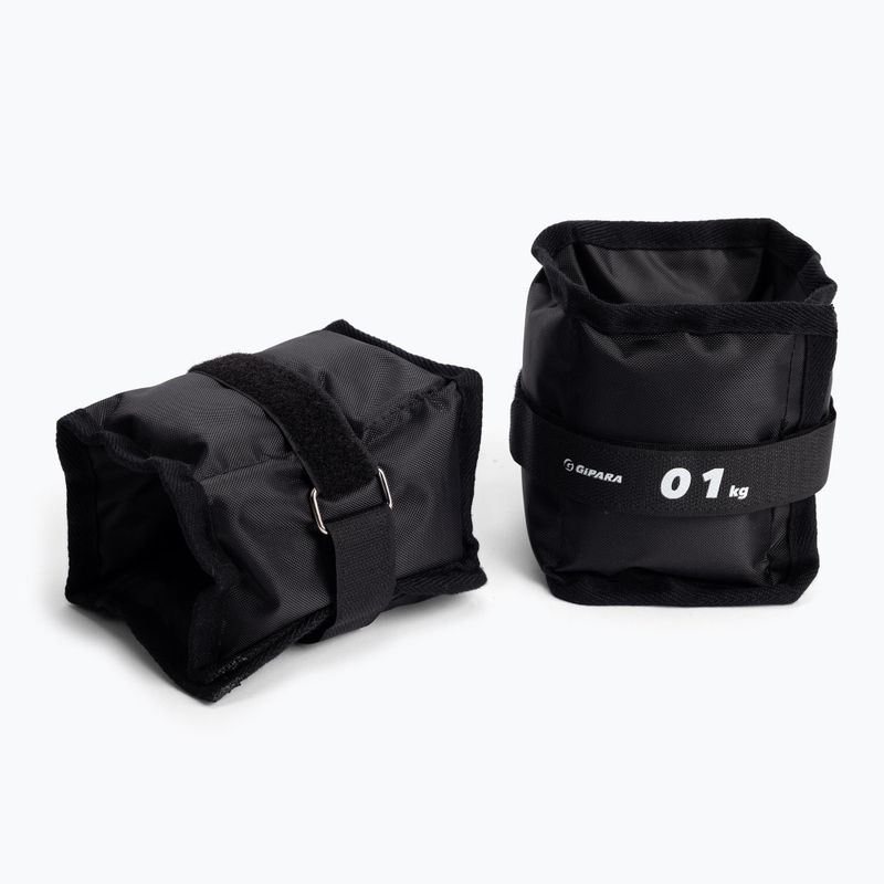 Gipara boka- és csuklósúlyok 1kg-2 db fekete 3018