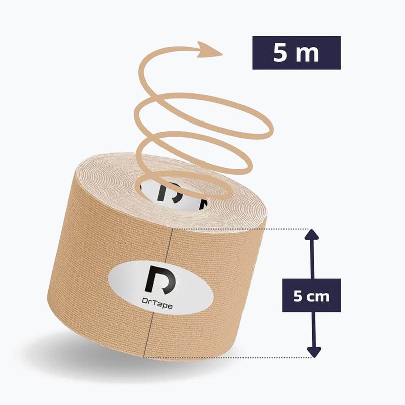 Kinesio tapasz DrTape Kinesiology Tape beige 2