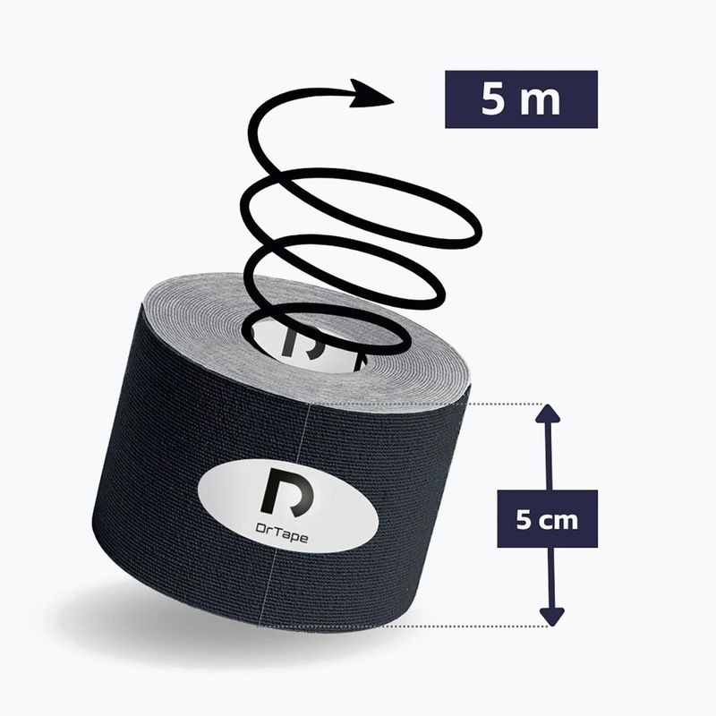 Kineziológiai tapasz DrTape Kinesiology Tape black 2