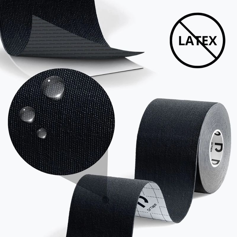 Kineziológiai tapasz DrTape Kinesiology Tape black 3