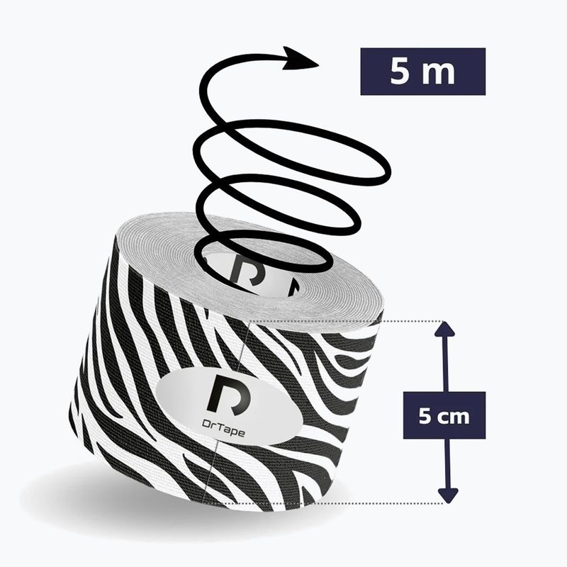Kineziológiai tapasz DrTape Kinesiology Tape zebra 2