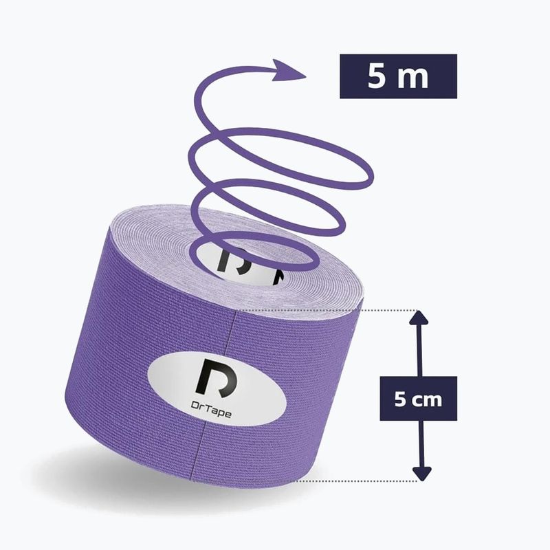Kineziológiai tapasz DrTape Kinesiology Tape purple 2