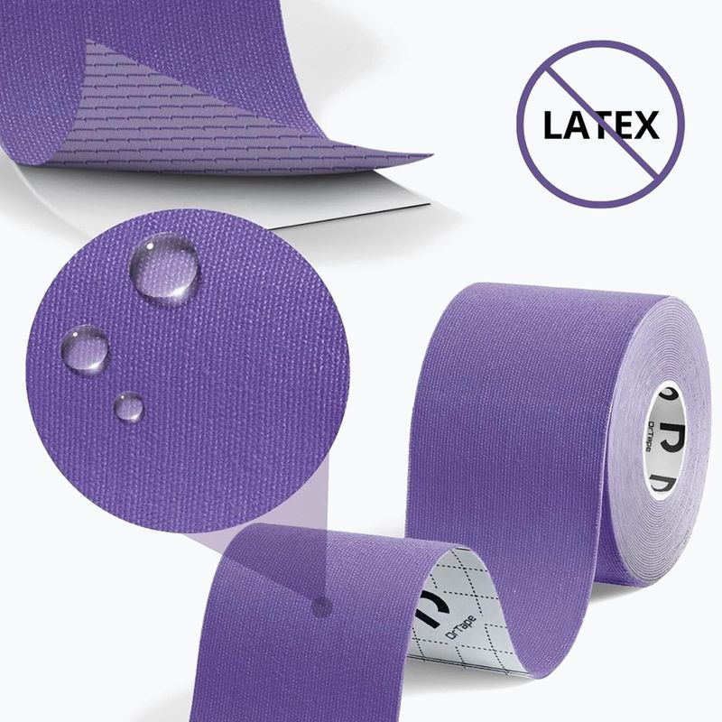 Kineziológiai tapasz DrTape Kinesiology Tape purple 3