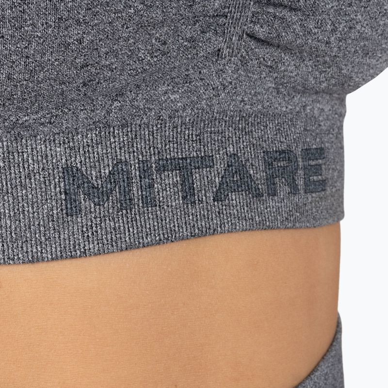 Női varrás nélküli edzőmelltartó MITARE Push Up Max sötétszürke K002 4