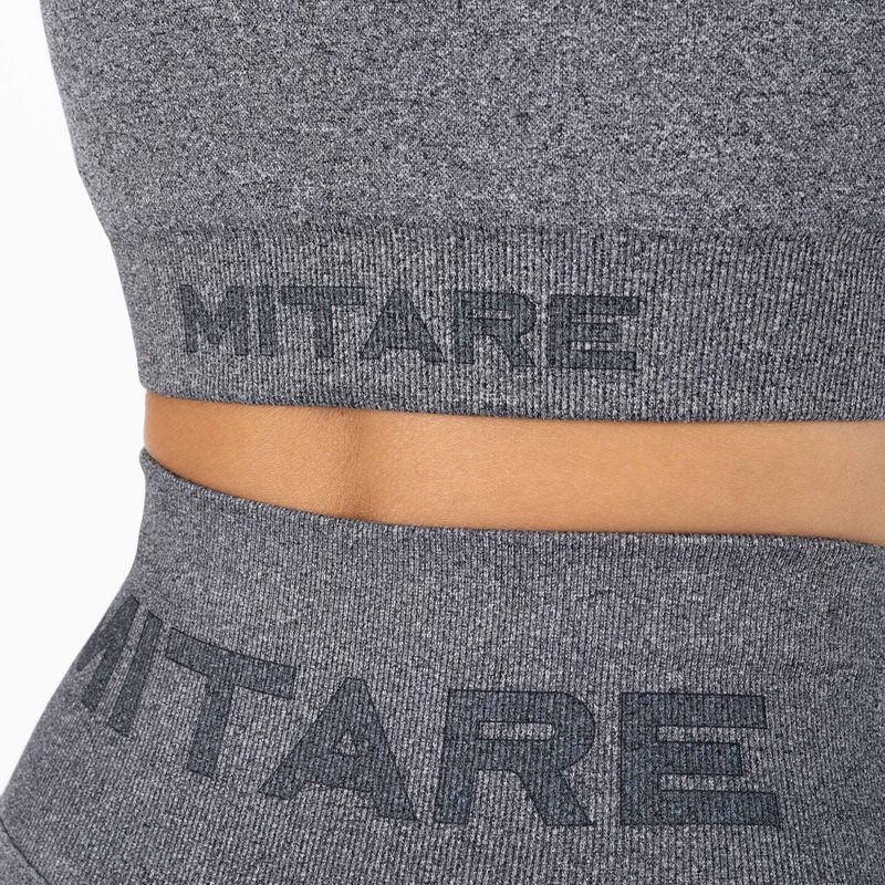 Női varrás nélküli edzőmelltartó MITARE Push Up Max sötétszürke K002 5