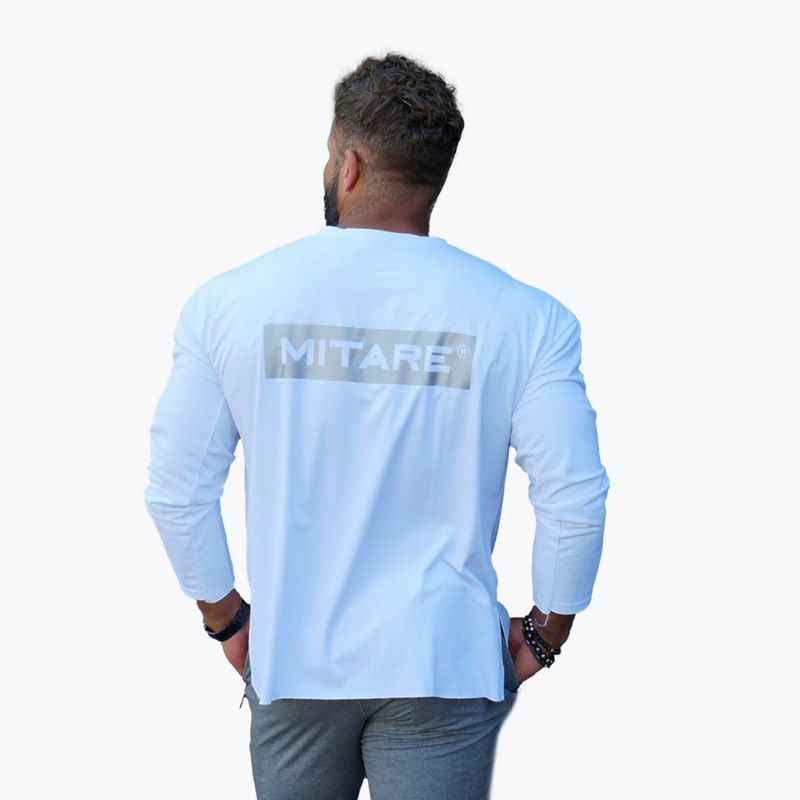 Férfi MITARE PRO edzés hosszú ujjú fehér K101 9